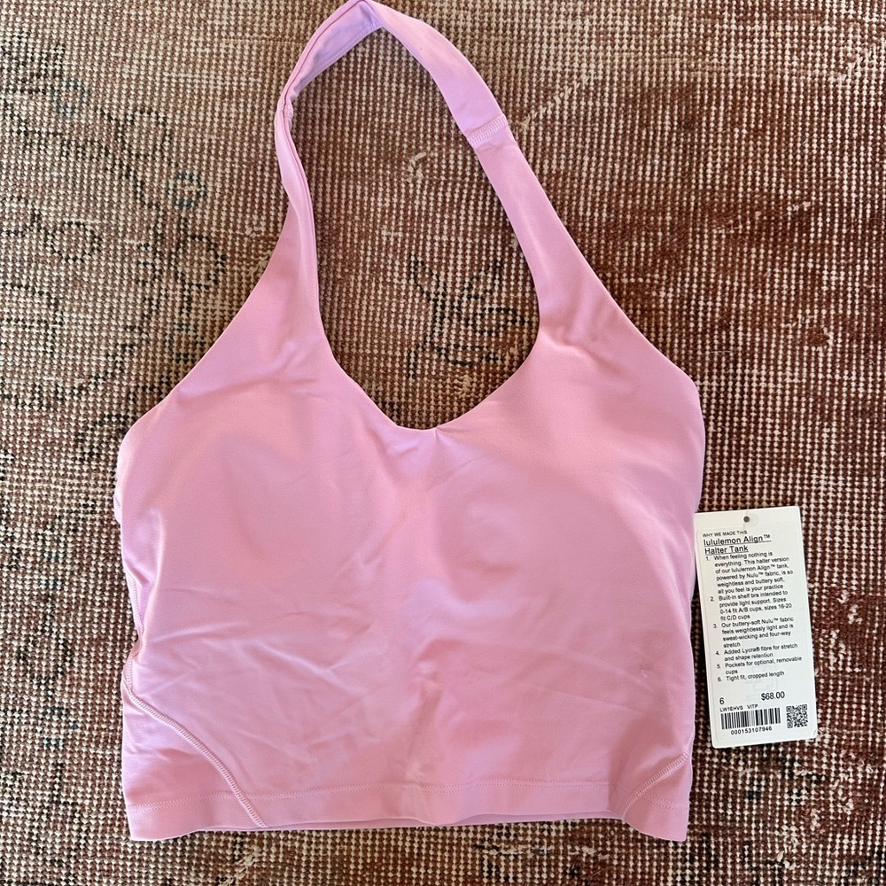 Lululemon NWT Align Halter Tank sz 6 in Vitapink